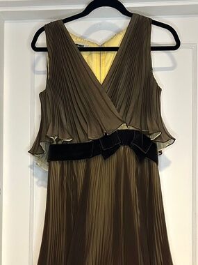 Miss Elliette California  Pleated Chiffon Vintage Cocktail Dress Sz 12